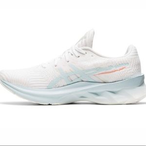 Asics Novablast Women Running Shoes White Aqua Angel 11